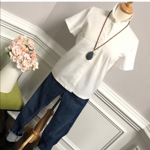 kate spade Tops - Kay Spade White Cotton Blouse S EUC